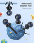 SLENPET Astronaut Portable Stroller Fan, Baby-Safe Clip-on with Detachable Flexible Tripod, Rechargeable Battery-Operated, 3-Speeds, 270° Rotation - Ideal for Car Seats, Cribs, Treadmills, Travel by SLENPET