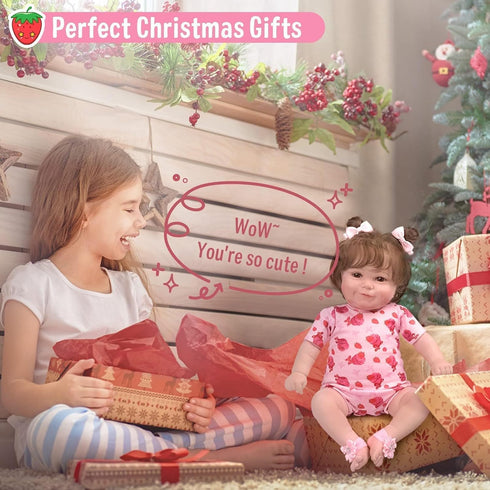 JIZHI Lifelike Reborn Baby Dolls - 20 Inch Realistic Newborn Baby Dolls with Gift Box for Kids Age 3+, Adorable Smiling