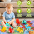ALASOU 7 PCS Dinosaur Fantastic Creatures Toys with Playmat/Storage Bag | Baby Car Toys for 1 Year Old Boy
