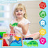 LovesTown 12PCS Wooden Stacking Puzzles, Educational Sea Animal Chunky Jigsaw Puzzles for Kids