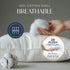 100% 35" 65" Digital Decor U-Shaped Body Pillow, Made in USA Full Body Maternity & Side Sleeper Pillow with Cotton