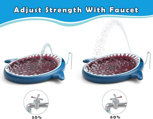 71-Inch 3-in-1 Swimming Summer Jasonwell Inflatable Kiddie Pool Sprinkler: Children Ball Pit Shark Baby Wading Pool
