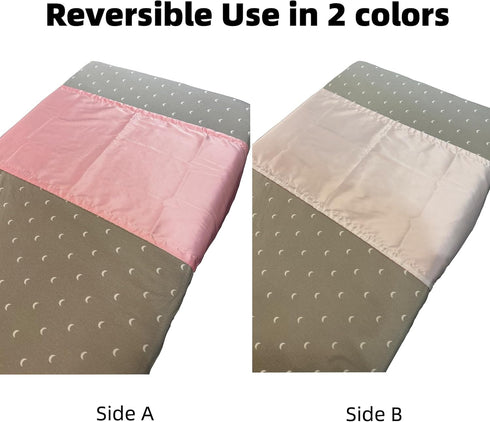 AKISS Reversible Satin Crib Sheet & Pillow Cover for Babies