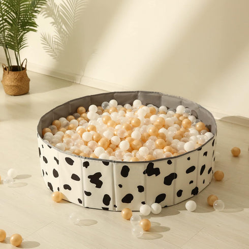 Cow Ball Pit for Toddlers 1-3, Kids Ball Pits Play Tent, Crawl Playpen Ball Pool Playhouse with Storage Bag for Boys