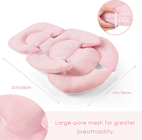 Summer Infant Car Seat Insert for Newborn Girls Boys, Mesh Baby Carseat Head Inserts with Strap Pads, Soft Reversible