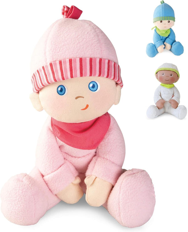 HABA Doll Snug Up Luisa, 8" My First Baby Doll, Machine Washable & Safe for Birth & Up