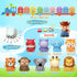 2 3 4 5 Counting Set, 2-4 3-5 Animal Montessori Learning Toys for Year Old Kids, Toddler Animals Train Locks & Keys