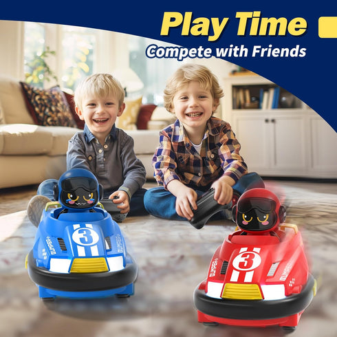 2 Pack Remote Control Bumper Cars Toys for Ages 5-7, RC Cars for Ages 2-4 Toddlers, Birthday Gift for Boys