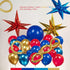 Kozee Red Blue Gold Balloon Garland Arch Kit, 130 PCS Chrome Blue for Kid Video Game Birthday Party