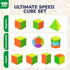 Set 10 Pack 2x2 3x3 4x4 5x5 STEAM Life Speed Cube Magic Cube | Includes Speed Cube, Pyramid Cube, Megaminx Cube Puzzle