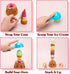 Set Ice Cream Toy Stacking Tower - Balancing and Stackable Scoop Ice Cream for Toddlers, Kids Pretend Food Play Kitchen