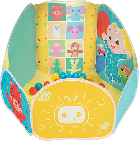 CoComelon Ball Pit with 15 Soft Flex Balls, Pop and Play Arena for Baby Toddler Infant Boys & Girls