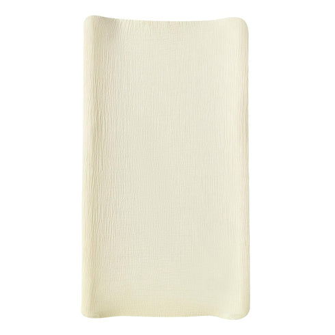 Muslin Changing Pad Cover for Baby Boys Girls, Ultra Soft Breathable Neutral Fitted Changing Pad Sheets (Beige)