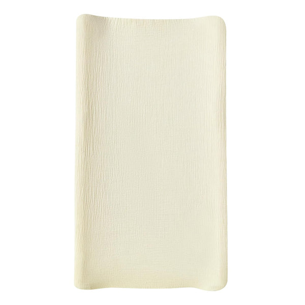 Muslin Changing Pad Cover for Baby Boys Girls, Ultra Soft Breathable Neutral Fitted Changing Pad Sheets (Beige)