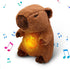 Capybara Breathing Stuffed Animal, Anxiety Relief Capybara Sleeping Plush with Realistic Breathing