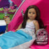 Sophia's 18" Doll Cocoon Style Nylon Sleeping Bag, Blue/Gray, with Side Zipper