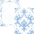 CZXW 52" 28" Blue Floral Botanical Crib Sheets Fitted x Natural Cotton Soft & Breathable for Baby Crib Mattress
