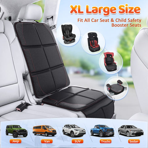 2 Pack, 600D Gimars Car Seat Protector, Waterproof Fabric Carseat Protector Car Seat Cover for Child Car Seat