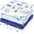 david's kids 4 Pack Baby Muslin Swaddle Blankets, 100% Cotton and Ultra