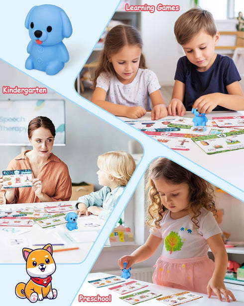 148 148 592 90 3-8 1st 2nd Phonics Talking Flash Cards with Reader Dog, Learn to Read with Pages, Sentences, Words