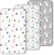 Nap Mat Sheet 47"x24", 3 Pack Dinosaur Baby Crib Sheets Fitted Elastic