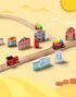 30 Set, Community SainSmart Jr. Pcs Wooden Town Play Wooden Train Accessories, Helpers Toys for Preschool Learning |