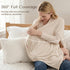 360 Konssy Nursing Cover for Breastfeeding, Full Privacy Breathable Breastfeeding Cover, Multi-use Carseat Canopy