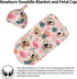 Nanyizly Set 0-6m Cute Puppies Flamingos Leaves Newborns Beanie Swaddle Blanket Baby Receiving Blankets for Infant Boy