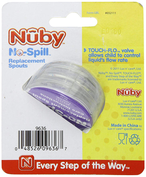 Nuby 2-Pack Replacement Silicone Spouts for Select Cups