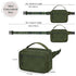 FannyPack Small Diaper Bag with Portable Changing Pad, Mini Crossbody Diaper with Wipes Pocket, Women Waist Bag