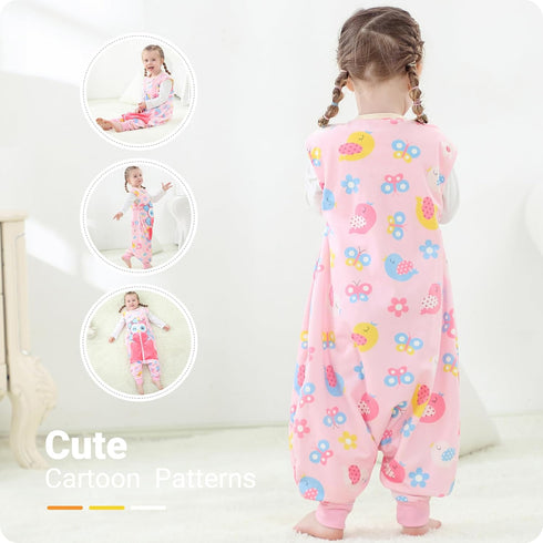 4 3-5T, HAHASHOW Infant Toddler Sleeping Bag, Baby Sleeping Sack Sleeveless, Early Walker Sleeping Sack, Season Swaddle