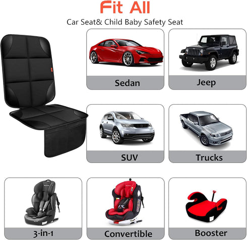 1 Pack 600D 2 XHYANG Car Seat Protector Car Seat Cushion Mat Thickest Padding,Waterproof Fabric Car Seat Covers