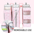 Orzbow 3-in-1 Nursery Organizer - Baby Diaper Caddy | Hanging Storage for Baby Essentials | Pink