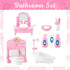 20 Pieces Doll House Furniture and Accessories Set, Mini Dollhouse Furniture 1:12 Scale Bedroom Living Room Bathroom