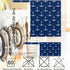 visesunny 2Pcs Classic Anchor Dark Blue Wet Bag with Zippered Pockets Washable Reusable Roomy