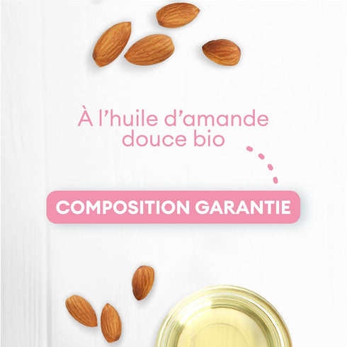 Cadum 750ml Bb Gel Nettoyant Corps et Cheveux l'Huile d'Amandes Douces Bio pour Bb