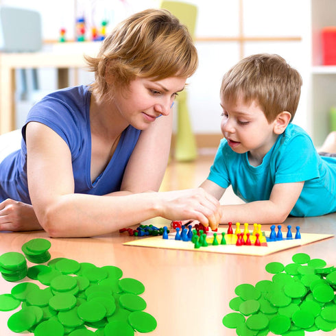 Coopay 1-1/5 inch Plastic Learning Counters Disks, Bingo Chip Counting Discs for Math Practice and Poker Chips, 200