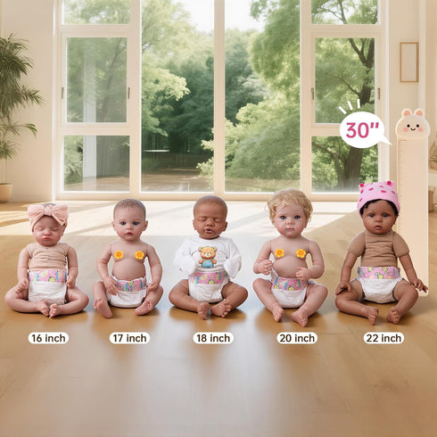 Pack 10 16-24 Inch CHAREX Baby Doll Diapers - Pieces Reborn Dolls Diapers Refill, Baby Alive Diapers, Baby Doll
