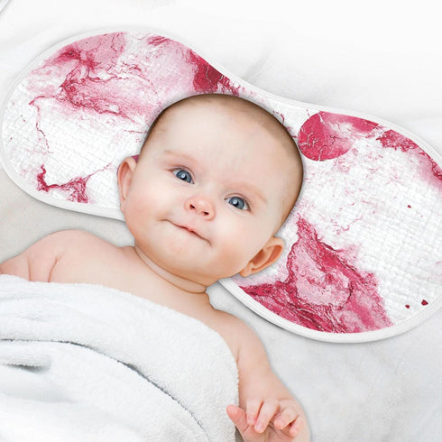 decor gift 4 Pack 22x11in Cotton Baby Muslin Burp Cloths Breathable Heart Marble Valentines Baby spit up Cloth