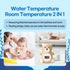 2in1 HubiBaby Baby Bath Thermometer & Digital Room Temperature, Kids Bathroom Safety Products with Temperature Warning