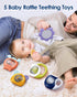 Dearlomum Baby Play Mat Baby Gym, Funny Play Piano Tummy Time Activity Mat with 5 Sensory Toys