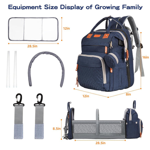 Backpack, Backpack, JOYCE Baby Diaper Bag with Diaper Changing Station, Multi-functional Travel Waterproof for Baby