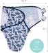 The Peanutshell Baby Swaddle Blankets - Set of 3, Soft Cotton Sleep Sack for Newborns, Blue Dinosaur