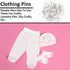 HJZHII 100PCS 2.2 Inch Supplies(100) Safety Pins for Diaper, Plastic Head Cloth Diaper Nappy Pins with Locking Closures