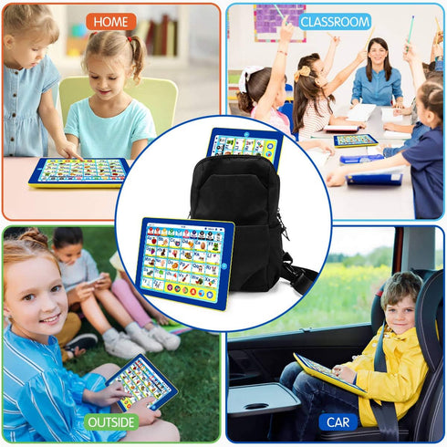 6-in-1 Kids Tablet with ABC/Words/Numbers/Color/Games/Music, Interactive Educational Toys for Age 3-5 Learning