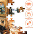 Ciavotie 500 500 20.5 15 Pieces Puzzle for Adults,Cats Home Puzzle, Recycled Cardboard Animals Jigsaw Puzzles