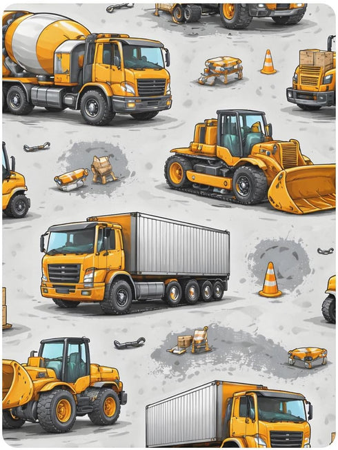 CZXW 52" 28" Construction Vehicles Crib Sheets Fitted x Natural Cotton Soft & Breathable for Baby Crib Mattress