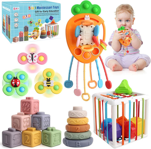 Vinlon Montessori Toy Set for Toddler Aged 6+ Month -Sensory Fine Motor