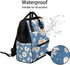 Hsnar Backpack Daisy Flower Butterfly Waterproof Diaper Bag Large Capacity Baby Bag with Stroller Straps, Multi-Pocket
