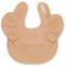 SMOOCH Extra Coverage Baby Bibs for Boys & Girls - Waterproof Fabric Bib, Fits Ages 6-24 Months (Taupe)